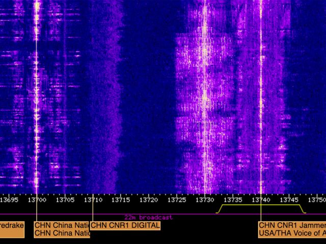 The Chinese Firedrake Jammer on shortwave radio.